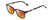 Profile View of Ernest Hemingway H4831 Designer Polarized Sunglasses with Custom Cut Red Mirror Lenses in Gloss Black/Grey Blue Marble Unisex Rectangle Full Rim Acetate 50 mm