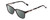 Profile View of Ernest Hemingway H4831 Designer Polarized Sunglasses with Custom Cut Smoke Grey Lenses in Gloss Black/Grey Blue Marble Unisex Rectangle Full Rim Acetate 50 mm