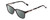 Profile View of Ernest Hemingway H4831 Designer Polarized Reading Sunglasses with Custom Cut Powered Smoke Grey Lenses in Gloss Black/Grey Blue Marble Unisex Rectangle Full Rim Acetate 50 mm
