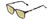 Profile View of Ernest Hemingway H4831 Designer Polarized Reading Sunglasses with Custom Cut Powered Sun Flower Yellow Lenses in Gloss Black/Grey Blue Marble Unisex Rectangle Full Rim Acetate 50 mm