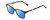 Profile View of Ernest Hemingway H4831 Designer Polarized Reading Sunglasses with Custom Cut Powered Blue Mirror Lenses in Gloss Black/Grey Blue Marble Unisex Rectangle Full Rim Acetate 50 mm