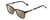 Profile View of Ernest Hemingway H4831 Designer Polarized Reading Sunglasses with Custom Cut Powered Amber Brown Lenses in Gloss Black/Grey Blue Marble Unisex Rectangle Full Rim Acetate 50 mm