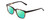 Profile View of Ernest Hemingway H4831 Designer Polarized Reading Sunglasses with Custom Cut Powered Green Mirror Lenses in Brown Yellow Tortoise Havana/Gloss Black Unisex Rectangle Full Rim Acetate 50 mm