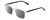 Profile View of Ernest Hemingway H4833 Designer Polarized Sunglasses with Custom Cut Smoke Grey Lenses in Clear Crystal/Gloss Black Unisex Cateye Full Rim Acetate 52 mm