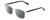 Profile View of Ernest Hemingway H4833 Designer Polarized Reading Sunglasses with Custom Cut Powered Smoke Grey Lenses in Clear Crystal/Gloss Black Unisex Cateye Full Rim Acetate 52 mm