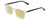 Profile View of Ernest Hemingway H4833 Designer Polarized Reading Sunglasses with Custom Cut Powered Sun Flower Yellow Lenses in Clear Crystal/Gloss Black Unisex Cateye Full Rim Acetate 52 mm