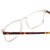 Close Up View of Ernest Hemingway H4833 Unisex Cateye Eyeglasses Clear/Brown Yellow Tortoise 52mm
