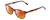 Profile View of Ernest Hemingway H4815 Designer Polarized Sunglasses with Custom Cut Red Mirror Lenses in Amber Brown Tortoise Havana Ladies Cateye Full Rim Acetate 52 mm