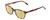 Profile View of Ernest Hemingway H4815 Designer Polarized Reading Sunglasses with Custom Cut Powered Sun Flower Yellow Lenses in Amber Brown Tortoise Havana Ladies Cateye Full Rim Acetate 52 mm