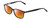 Profile View of Ernest Hemingway H4817 Designer Polarized Sunglasses with Custom Cut Red Mirror Lenses in Gloss Black Unisex Oval Full Rim Acetate 55 mm
