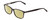 Profile View of Ernest Hemingway H4817 Designer Polarized Reading Sunglasses with Custom Cut Powered Sun Flower Yellow Lenses in Gloss Black Unisex Oval Full Rim Acetate 55 mm