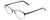Profile View of Ernest Hemingway H4821 Designer Reading Eye Glasses with Custom Cut Powered Lenses in Antique Brown Espresso Tortoise Ladies Cateye Full Rim Stainless Steel 52 mm