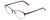 Profile View of Ernest Hemingway H4821 Designer Blue Light Blocking Eyeglasses in Antique Brown Espresso Tortoise Ladies Cateye Full Rim Stainless Steel 52 mm