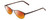 Profile View of Ernest Hemingway H4821 Designer Polarized Sunglasses with Custom Cut Red Mirror Lenses in Antique Brown Espresso Tortoise Ladies Cateye Full Rim Stainless Steel 52 mm