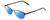 Profile View of Ernest Hemingway H4821 Designer Polarized Reading Sunglasses with Custom Cut Powered Blue Mirror Lenses in Antique Brown Espresso Tortoise Ladies Cateye Full Rim Stainless Steel 52 mm