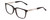 Profile View of Ernest Hemingway H4823 Designer Reading Eye Glasses with Custom Cut Powered Lenses in Gloss Black/Clear Crystal Unisex Square Full Rim Acetate 53 mm