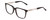 Profile View of Ernest Hemingway H4823 Designer Single Vision Prescription Rx Eyeglasses in Gloss Black/Clear Crystal Unisex Square Full Rim Acetate 53 mm