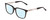 Profile View of Ernest Hemingway H4823 Designer Progressive Lens Blue Light Blocking Eyeglasses in Gloss Black/Clear Crystal Unisex Square Full Rim Acetate 53 mm