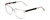 Profile View of Ernest Hemingway H4823 Designer Bi-Focal Prescription Rx Eyeglasses in Clear Crystal/Matte Black Unisex Square Full Rim Acetate 53 mm