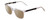 Profile View of Ernest Hemingway H4823 Designer Polarized Sunglasses with Custom Cut Amber Brown Lenses in Clear Crystal/Matte Black Unisex Square Full Rim Acetate 53 mm