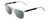 Profile View of Ernest Hemingway H4823 Designer Polarized Reading Sunglasses with Custom Cut Powered Smoke Grey Lenses in Clear Crystal/Matte Black Unisex Square Full Rim Acetate 53 mm