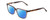 Profile View of Ernest Hemingway H4823 Designer Polarized Sunglasses with Custom Cut Blue Mirror Lenses in Grey Crystal/Brown Tortoise Havana Fade Unisex Square Full Rim Acetate 53 mm