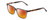 Profile View of Ernest Hemingway H4823 Designer Polarized Sunglasses with Custom Cut Red Mirror Lenses in Grey Crystal/Brown Tortoise Havana Fade Unisex Square Full Rim Acetate 53 mm