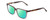 Profile View of Ernest Hemingway H4823 Designer Polarized Reading Sunglasses with Custom Cut Powered Green Mirror Lenses in Grey Crystal/Brown Tortoise Havana Fade Unisex Square Full Rim Acetate 53 mm