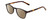 Profile View of Ernest Hemingway H4829 Designer Polarized Sunglasses with Custom Cut Amber Brown Lenses in Gloss Black/Auburn Brown Yellow Tortoise Havana Layered Unisex Round Full Rim Acetate 48 mm