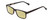 Profile View of Ernest Hemingway H4807 Designer Polarized Reading Sunglasses with Custom Cut Powered Sun Flower Yellow Lenses in Matte Black Unisex Square Full Rim Acetate 54 mm