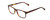 Profile View of Ernest Hemingway H4807 Designer Reading Eye Glasses with Custom Cut Powered Lenses in Matte Yellow Brown Tortoise Havana Unisex Square Full Rim Acetate 54 mm