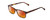 Profile View of Ernest Hemingway H4807 Designer Polarized Sunglasses with Custom Cut Red Mirror Lenses in Matte Yellow Brown Tortoise Havana Unisex Square Full Rim Acetate 54 mm