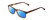 Profile View of Ernest Hemingway H4807 Designer Polarized Sunglasses with Custom Cut Blue Mirror Lenses in Matte Yellow Brown Tortoise Havana Unisex Square Full Rim Acetate 54 mm