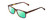 Profile View of Ernest Hemingway H4807 Designer Polarized Reading Sunglasses with Custom Cut Powered Green Mirror Lenses in Matte Yellow Brown Tortoise Havana Unisex Square Full Rim Acetate 54 mm