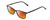 Profile View of Ernest Hemingway H4808 Designer Polarized Sunglasses with Custom Cut Red Mirror Lenses in Gloss Black Ladies Cateye Full Rim Acetate 52 mm