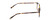 Side View of Ernest Hemingway H4808 Ladies Cateye Eyeglasses in Brown Yellow Gold Marble 52mm