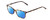 Profile View of Ernest Hemingway H4808 Designer Polarized Sunglasses with Custom Cut Blue Mirror Lenses in Brown Yellow Gold Marble Ladies Cateye Full Rim Acetate 52 mm