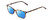 Profile View of Ernest Hemingway H4808 Designer Polarized Reading Sunglasses with Custom Cut Powered Blue Mirror Lenses in Brown Yellow Gold Marble Ladies Cateye Full Rim Acetate 52 mm