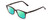 Profile View of Ernest Hemingway H4811 Designer Polarized Reading Sunglasses with Custom Cut Powered Green Mirror Lenses in Gloss Black/Auburn Brown Yellow Tortoise Havana Layered Unisex Cateye Full Rim Acetate 53 mm