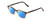 Profile View of Ernest Hemingway H4811 Designer Polarized Reading Sunglasses with Custom Cut Powered Blue Mirror Lenses in Brown/Light Beige Clear Mist Layered Unisex Cateye Full Rim Acetate 53 mm