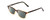 Profile View of Ernest Hemingway H4811 Designer Polarized Reading Sunglasses with Custom Cut Powered Smoke Grey Lenses in Brown/Light Beige Clear Mist Layered Unisex Cateye Full Rim Acetate 53 mm