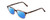 Profile View of Ernest Hemingway H4811 Designer Polarized Reading Sunglasses with Custom Cut Powered Blue Mirror Lenses in Brown Tortoise Havana/Grey Crystal Layered Unisex Cateye Full Rim Acetate 53 mm