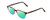 Profile View of Ernest Hemingway H4811 Designer Polarized Reading Sunglasses with Custom Cut Powered Green Mirror Lenses in Brown Tortoise Havana/Grey Crystal Layered Unisex Cateye Full Rim Acetate 53 mm