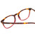 Close Up View of Ernest Hemingway H4812 Designer Single Vision Prescription Rx Eyeglasses in Brown Yellow Tortoise Havana/Rose Red Crystal Fade Ladies Round Full Rim Acetate 49 mm