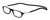 Profile View of Snap Magnetic C1 Unisex Oval Designer Reading Glasses in Gloss Black Silver 52mm