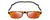 Front View of Snap Magnetic SP01-C2 Designer Polarized Sunglasses with Custom Cut Red Mirror Lenses in Dark Brown Tortoise Havana Red Unisex Oval Full Rim Plastic 52 mm