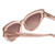 Close Up View of SITO SHADES ALLNIGHTER Cat Eye Sunglasses in Pink Crystal/Rosewood Gradient 56mm
