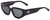 Profile View of SITO SHADES AXIS Womens Square Full Rim Designer Sunglasses Black/Iron Gray 55mm