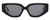 Front View of SITO SHADES AXIS Womens Square Full Rim Designer Sunglasses Black/Iron Gray 55mm