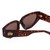 Close Up View of SITO SHADES AXIS Women's Square Designer Sunglasses in Brown Cheetah/Coffee 55mm